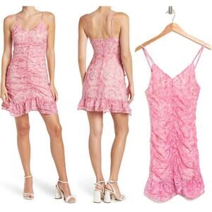 NSR PAISLEY PRINT RUCHED TANK DRESS NWT SIZE XL